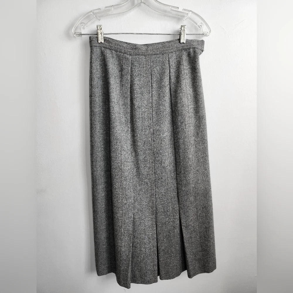 Vintage 90s Colours by Alexander Julian Maxi Skirt Grey 8 All Wool Quiet Luxury
